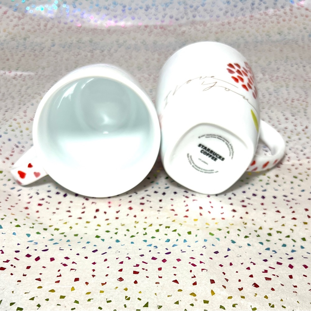 Starbucks "I Love You" Script 12oz Coffee Mugs - 2 - Picture 3 of 3